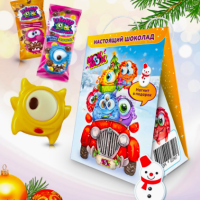 Капля Радуги Детский сладкий новогодний подарок конфеты с сюрпризом, 105г